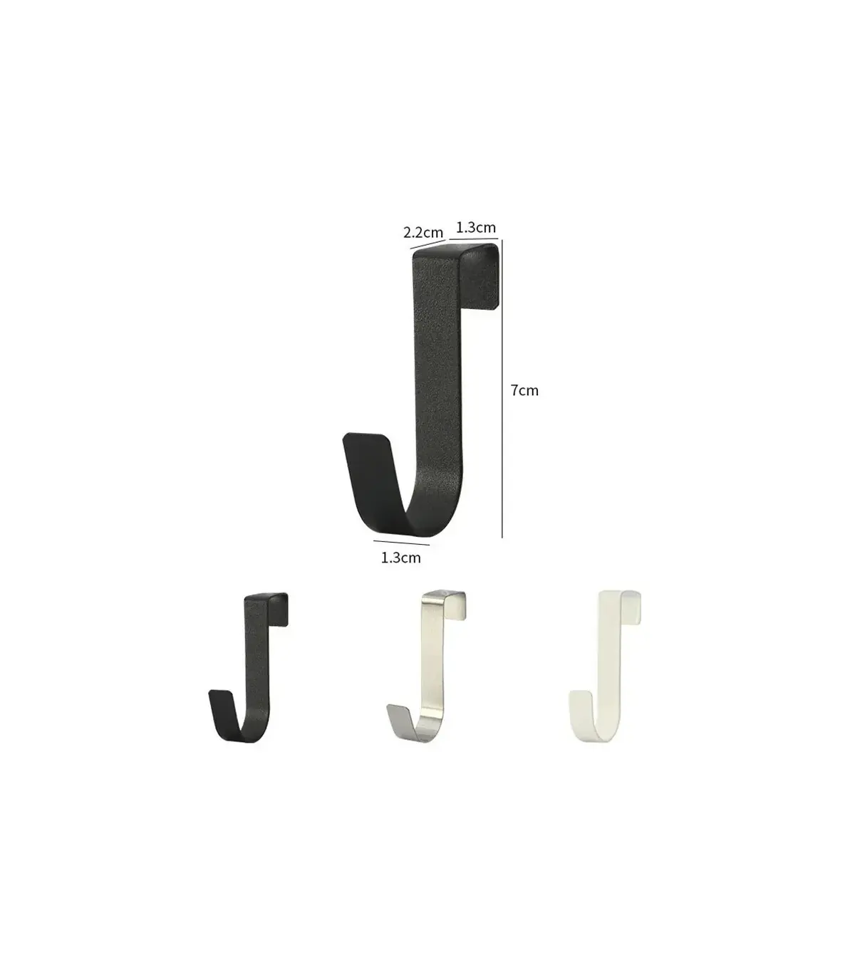 [Black 2pcs] Crochet métallique en forme de S pour porte d\'armoire, support suspendu pour Gadge