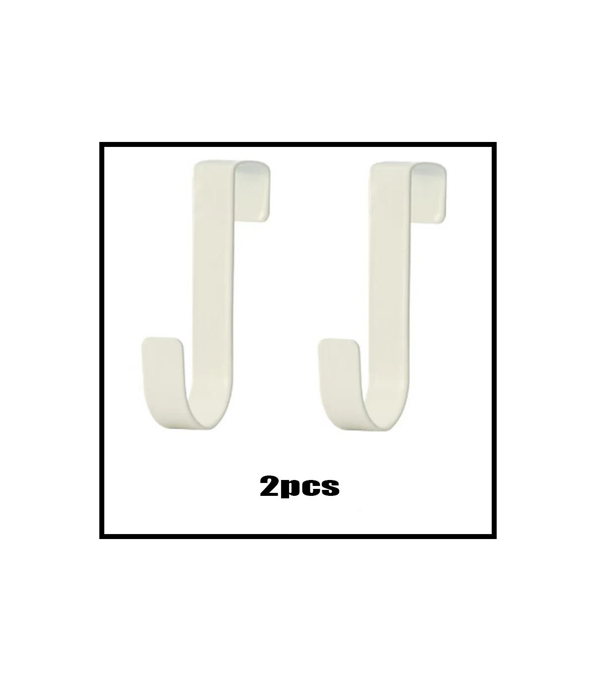 [White 2pcs] Crochet métallique en forme de S pour porte d\'armoire, support suspendu pour Gadge