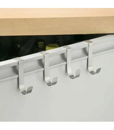 [Silver 1pcs] Crochet métallique en forme de S pour porte d\'armoire, support suspendu pour Gadg