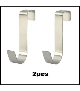 [Silver 2pcs] Crochet métallique en forme de S pour porte d\'armoire, support suspendu pour Gadg