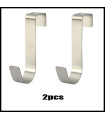 [Argento 2 pezzi] Gancio metallico a forma di S per armadio, supporto appeso per gadget