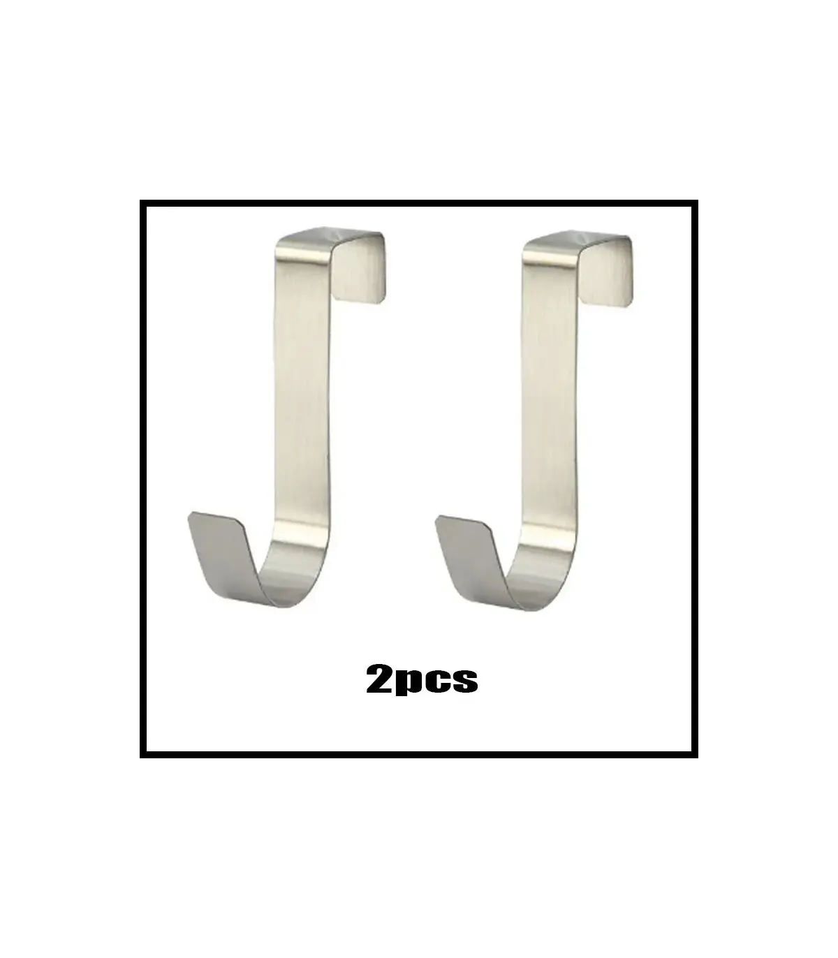 [Silver 2pcs] Crochet métallique en forme de S pour porte d\'armoire, support suspendu pour Gadg