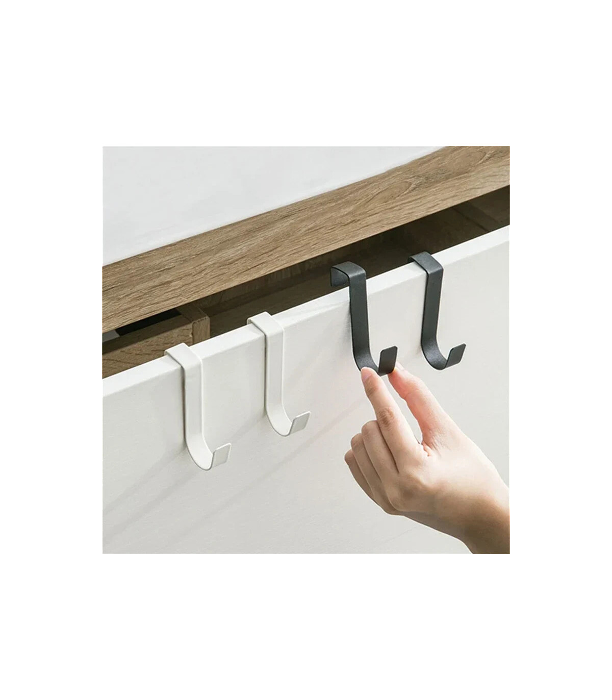 [Silver 2pcs] Crochet métallique en forme de S pour porte d\'armoire, support suspendu pour Gadg