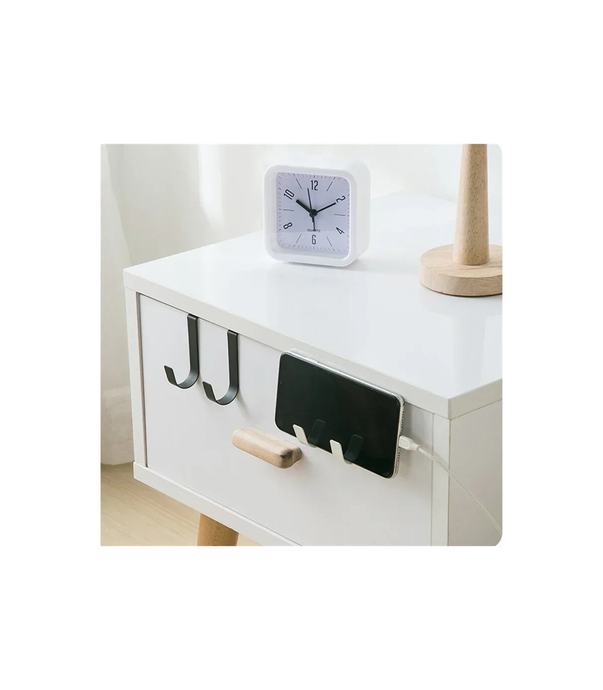 [Silver 2pcs] Crochet métallique en forme de S pour porte d\'armoire, support suspendu pour Gadg