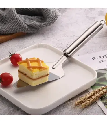 [Silver C] Couteau à pizza en acier inoxydable, outils à gâteaux, ciseaux à roues, gadgets de c