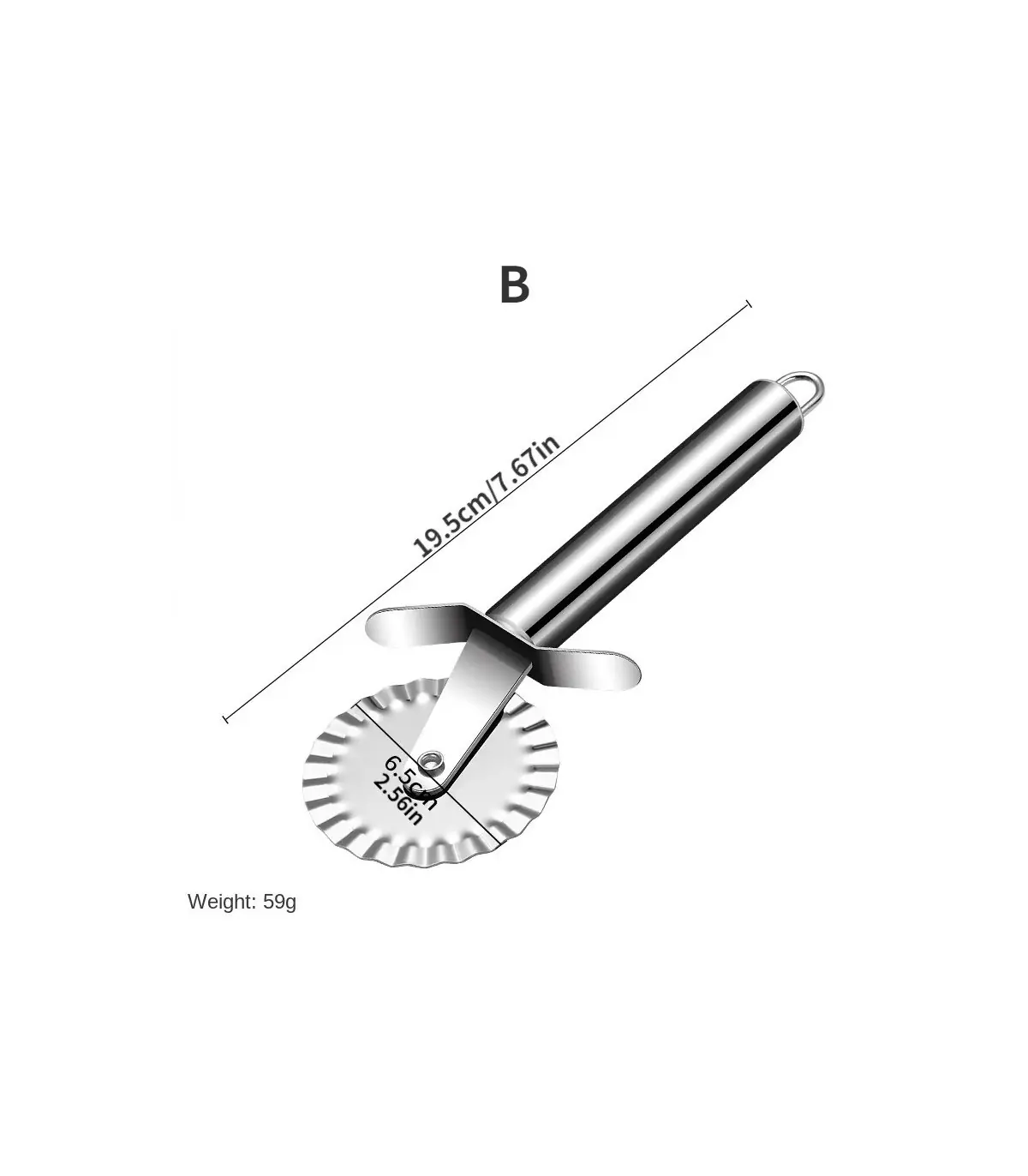 [Silver B] Couteau à pizza en acier inoxydable, outils à gâteaux, ciseaux à roues, gadgets de c