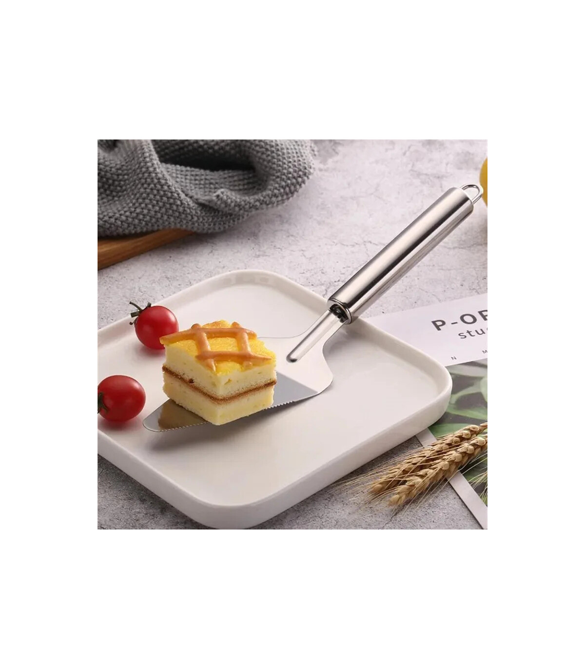 [Silver A] Couteau à pizza en acier inoxydable, outils à gâteaux, ciseaux à roues, gadgets de c