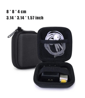 [Black] Sac de rangement portable pour écouteurs, sac d\'évaluation de câble de données, étui mu