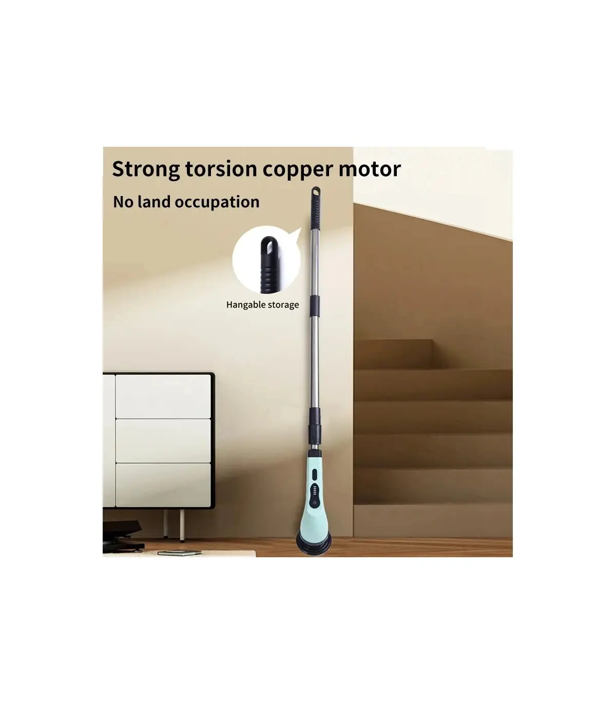 [White] Brosse de nettoyage électrique 9 en 1, épurateur de nettoyage à rotation électrique, ou