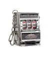 [Silver] Mini slot machine game with keychain, stress relief gadget, fun game keychain