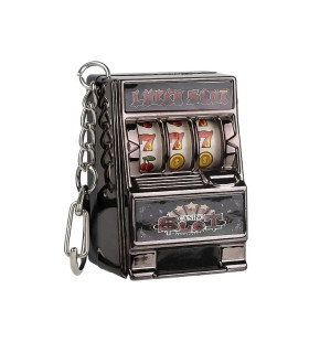 [Black] Mini machine à sous de jeu avec porte-clés, gadget anti-stress, porte-clés de jeu amusa