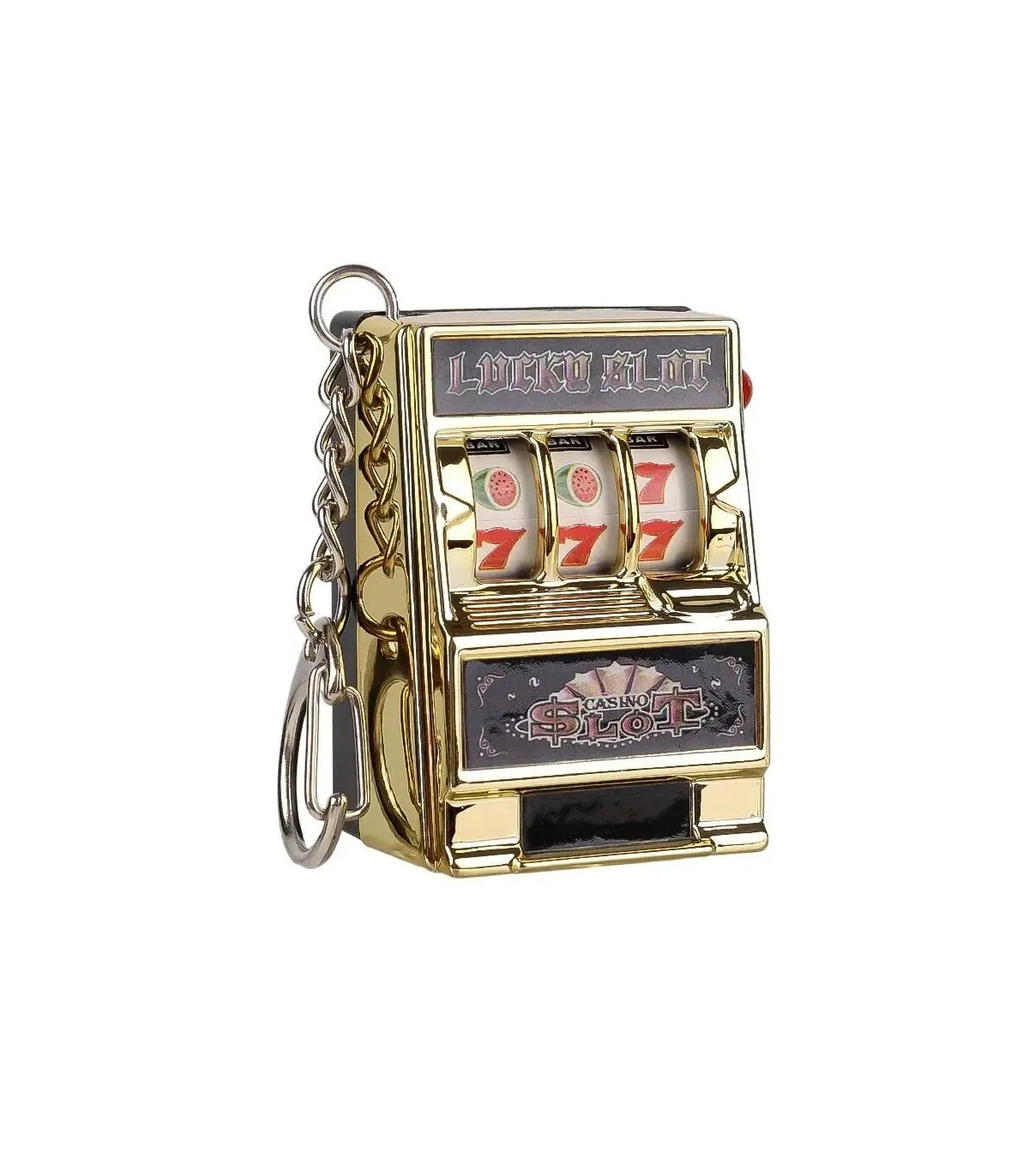 [Gold] Mini machine à sous de jeu avec porte-clés, gadget anti-stress, porte-clés de jeu amusan
