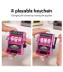 [Purple] Mini machine à sous de jeu avec porte-clés, gadget anti-stress, porte-clés de jeu amus