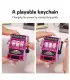 [Purple] Mini machine à sous de jeu avec porte-clés, gadget anti-stress, porte-clés de jeu amus