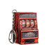 [Red] Mini machine à sous de jeu avec porte-clés, gadget anti-stress, porte-clés de jeu amusant