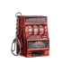 [Red] Mini machine à sous de jeu avec porte-clés, gadget anti-stress, porte-clés de jeu amusant