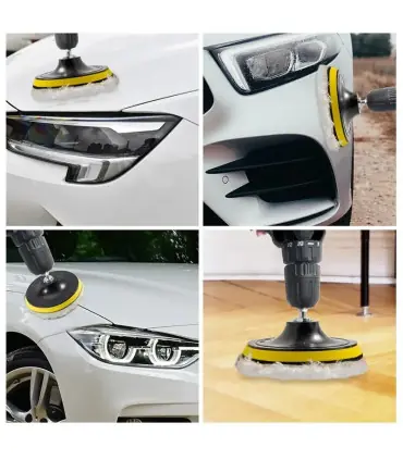 [Roue de laine 3in-5pcs] Kit de polissage 3/4/5 pouces, 5 pièces, tampon de polissage pour voit