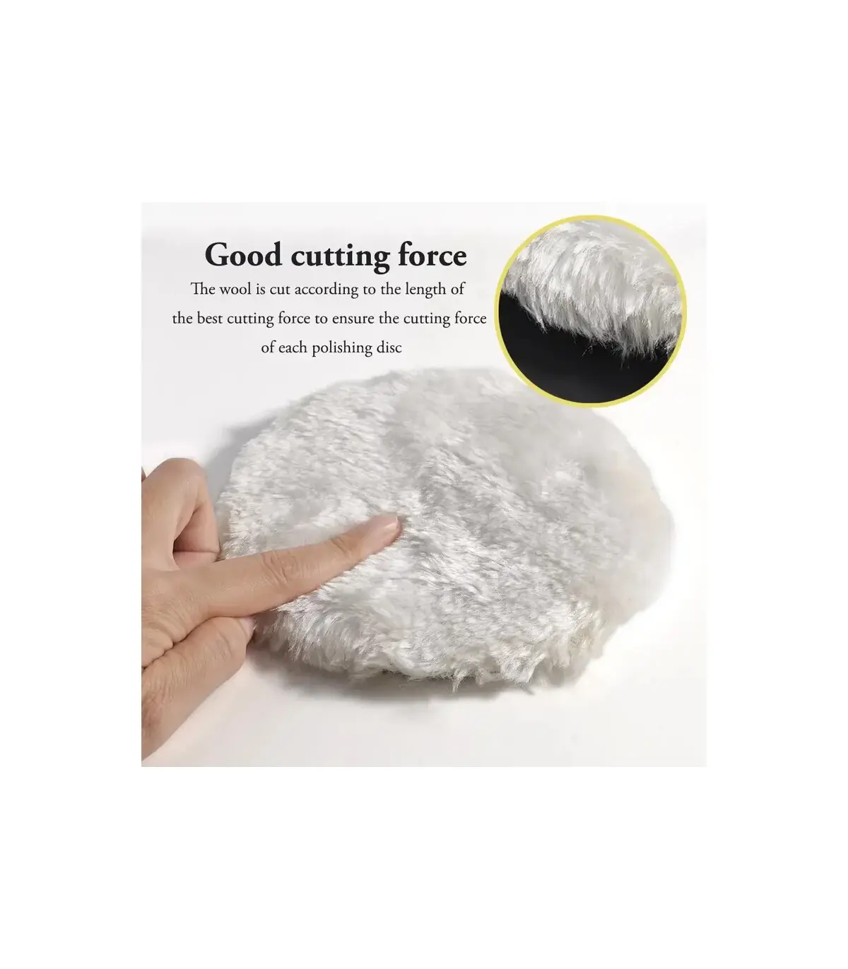 [Roue de laine 3in-5pcs] Kit de polissage 3/4/5 pouces, 5 pièces, tampon de polissage pour voit