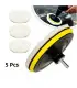 [Roue de laine 5in-5pcs] Kit de polissage 3/4/5 pouces, 5 pièces, tampon de polissage pour voit