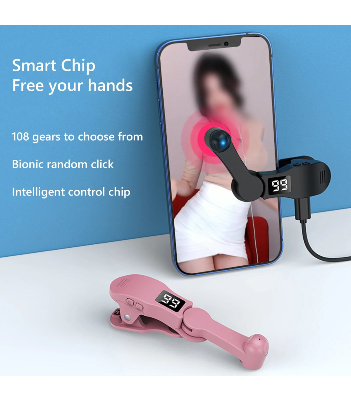 [Black] Clicker d\'écran automatique pour applications de téléphone intelligent, Gadget de diffu