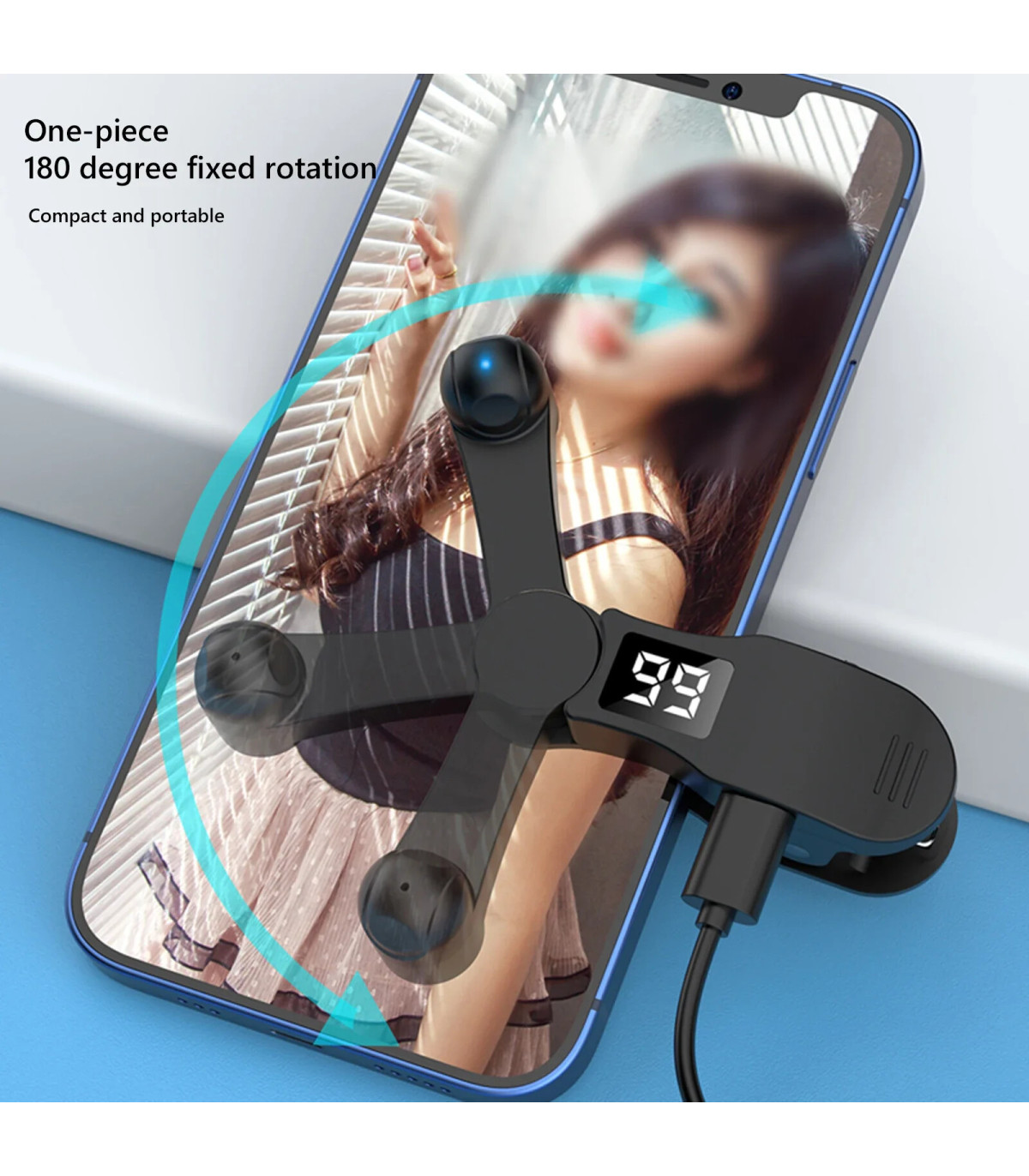 [Black] Clicker d\'écran automatique pour applications de téléphone intelligent, Gadget de diffu