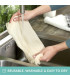 [White] Gaze de coton réutilisable, articles de cuisine, Tofu, fromage, tissu filtrant, beurre,