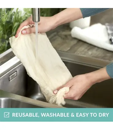 [White] Gaze de coton réutilisable, articles de cuisine, Tofu, fromage, tissu filtrant, beurre,