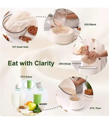 [White] Gaze de coton réutilisable, articles de cuisine, Tofu, fromage, tissu filtrant, beurre,