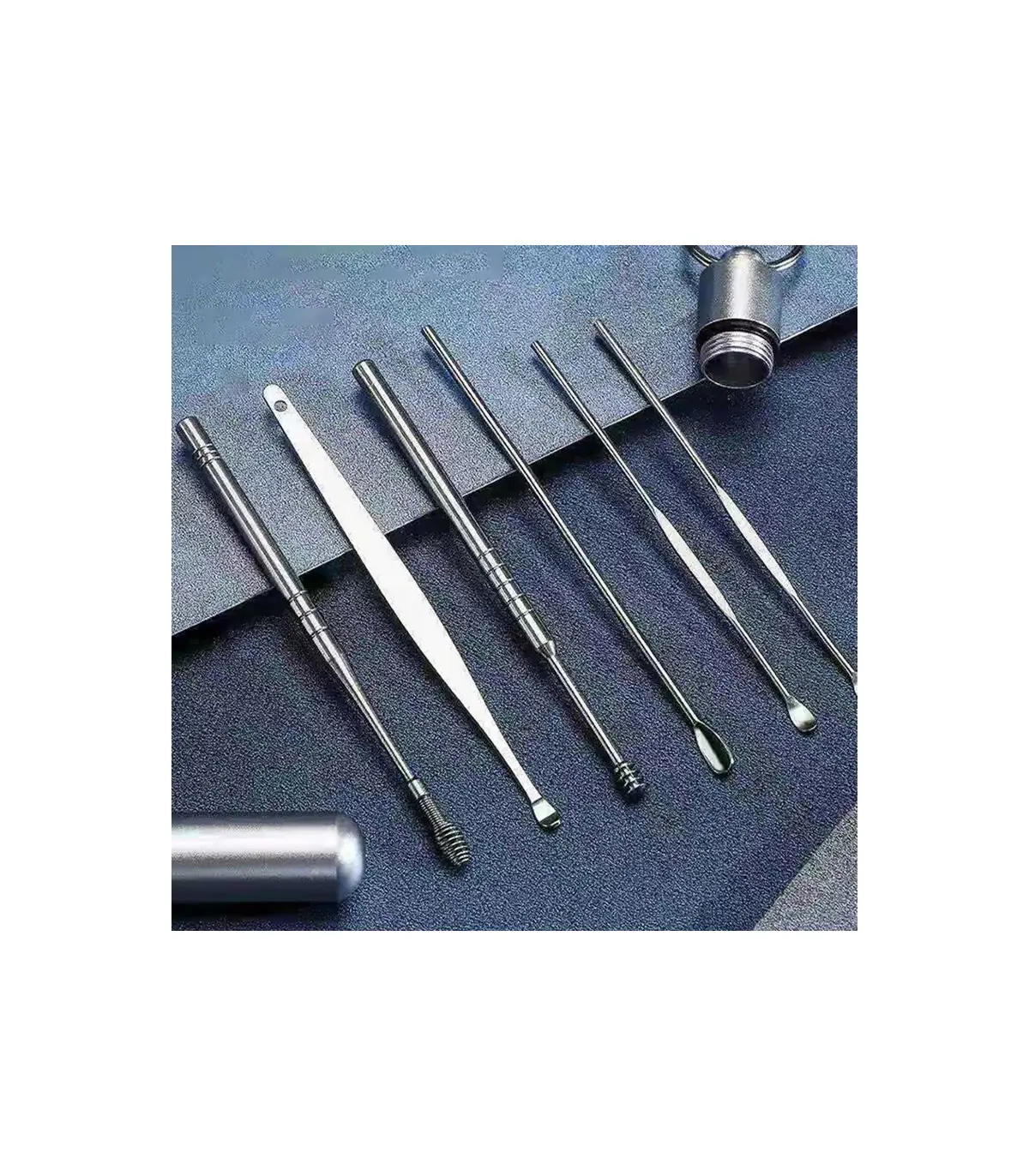 [Argent CHINA] Ensemble de nettoyage des oreilles, dissolvant de cire d\'oreille, cuillère d\'ore