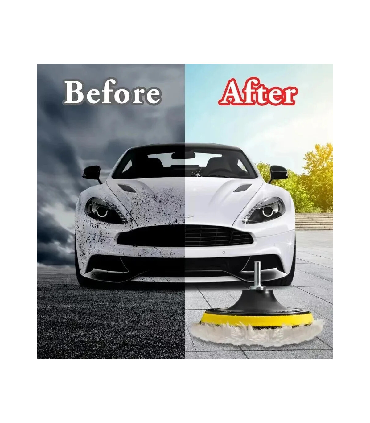 [5in-5pcs] 5 pièces 3/4/5 pouces ensemble de polissage Gadgets de voiture tampon de polissage d