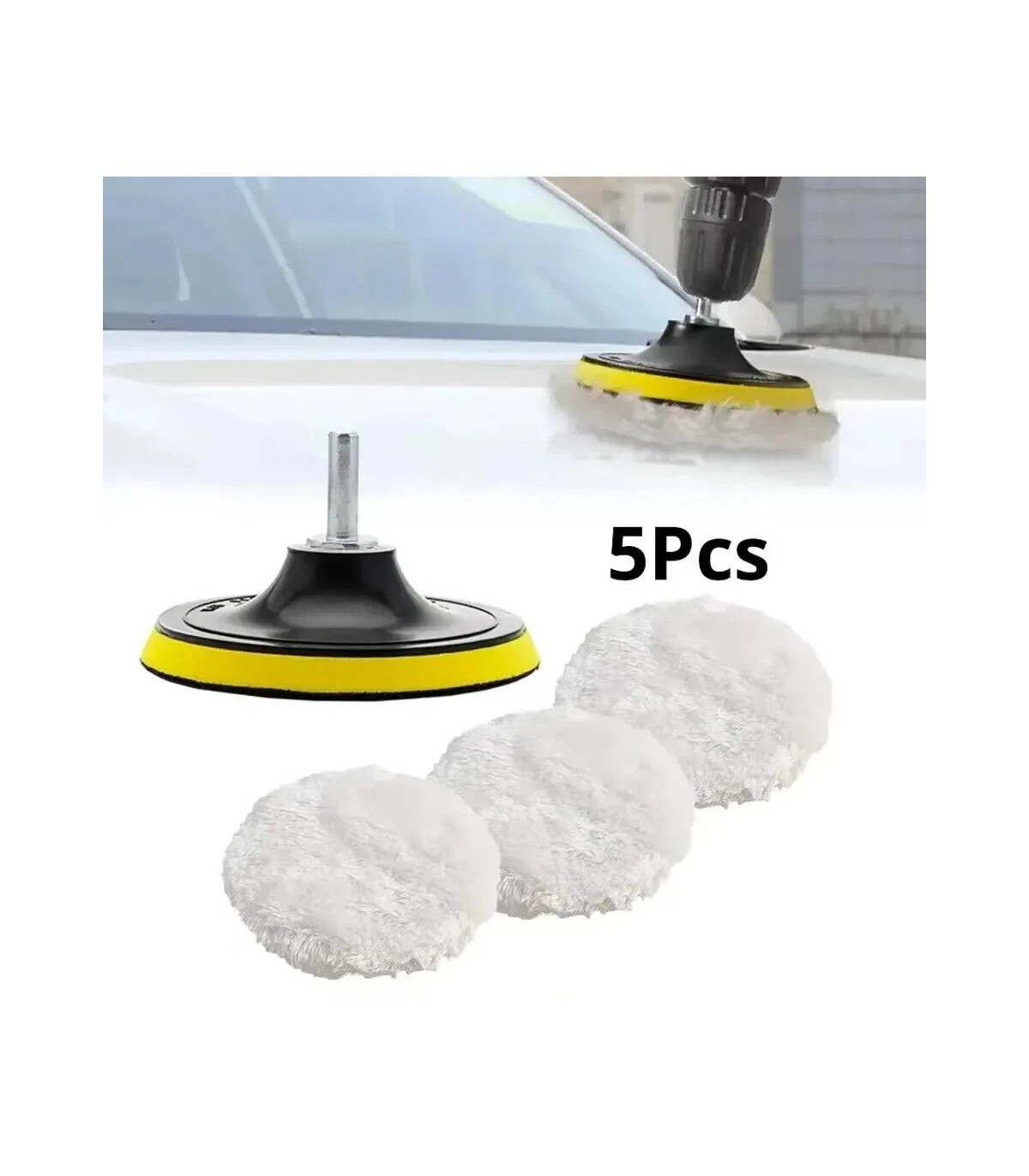 [Random color] 5 pièces 3/4/5 pouces ensemble de polissage Gadgets de voiture tampon de polissa