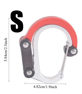 [Red] Boucle d\'alpinisme en alliage d\'aluminium, Camping randonnée voyage sac à dos Gadget d\'es