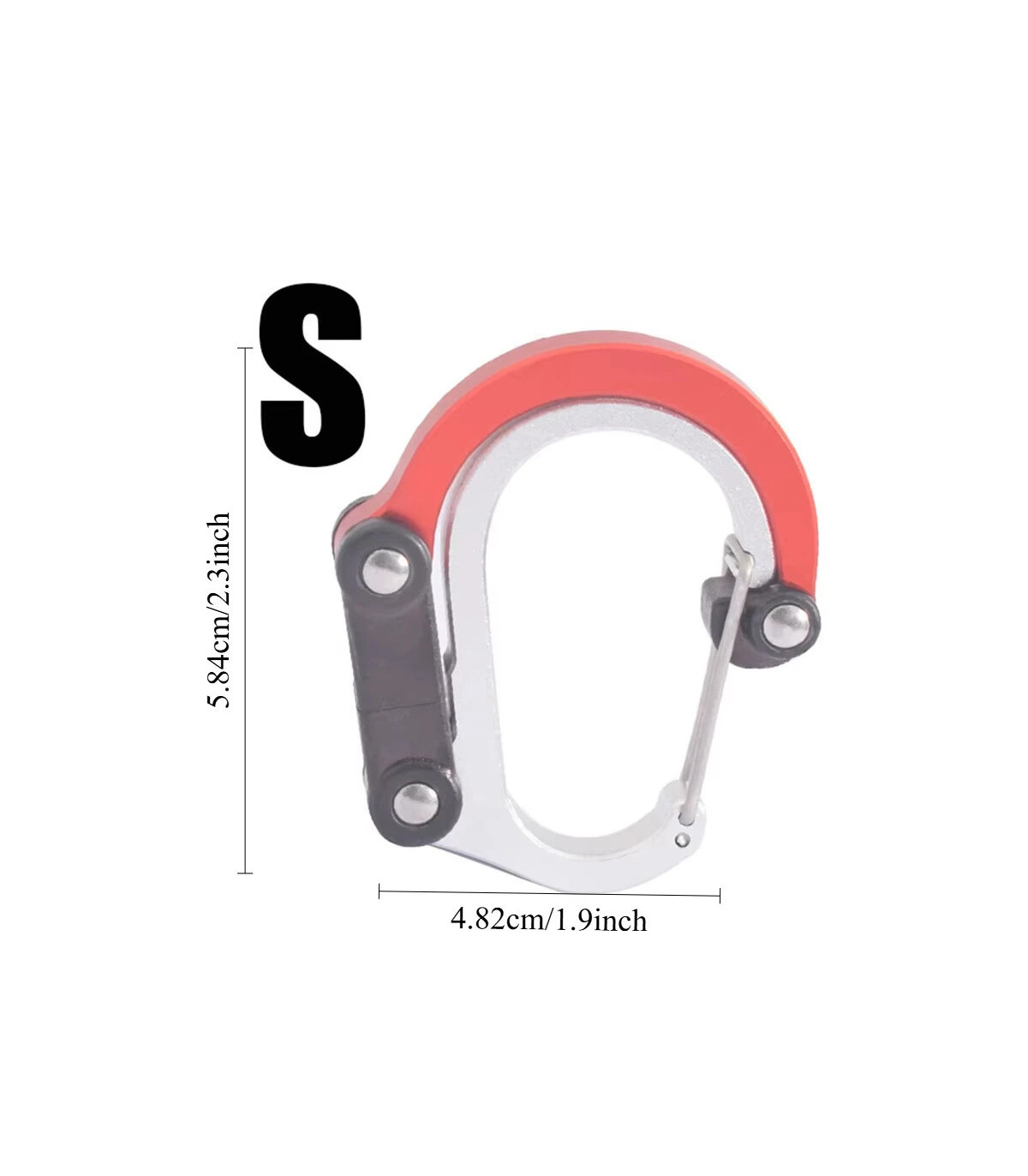 [Red] Boucle d\'alpinisme en alliage d\'aluminium, Camping randonnée voyage sac à dos Gadget d\'es