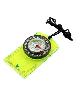[Green CHINA] Boussole d\'orientation étanche pour la lecture de cartes, plaque de base, randonn