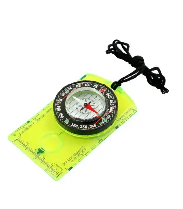 [Green CHINA] Boussole d\'orientation étanche pour la lecture de cartes, plaque de base, randonn