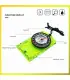 [Green CHINA] Boussole d\'orientation étanche pour la lecture de cartes, plaque de base, randonn