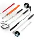 [6Pcs] Ensemble d\'outils de ramassage magnétique télescopique, miroir d\'inspection, lampe de po