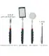 [4Pcs] Ensemble d\'outils de ramassage magnétique télescopique, miroir d\'inspection, lampe de po