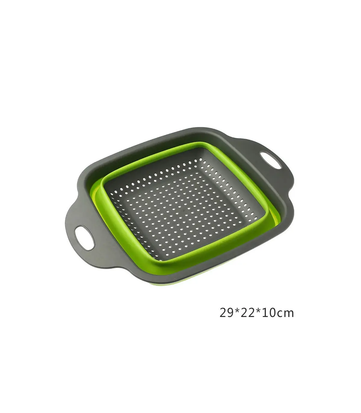 [Large Green] Mir de lavage de légumes pliable, filtre à fruits, passoire portable, nettoyeur d
