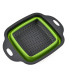 [Large Green] Mir de lavage de légumes pliable, filtre à fruits, passoire portable, nettoyeur d