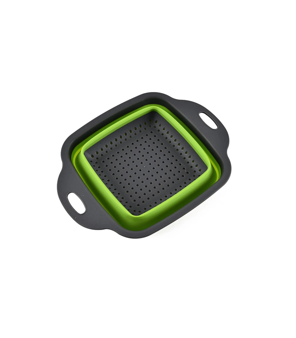 [Large Green] Mir de lavage de légumes pliable, filtre à fruits, passoire portable, nettoyeur d