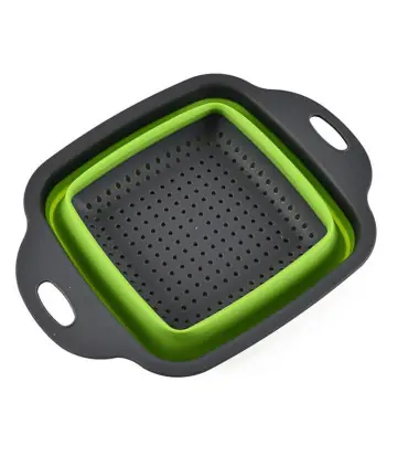 [Small Red] Mir de lavage de légumes pliable, filtre à fruits, passoire portable, nettoyeur de 