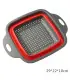 [Large Red] Mir de lavage de légumes pliable, filtre à fruits, passoire portable, nettoyeur de 