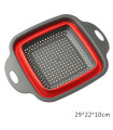 Large Red Vegetable Washing Basket, Fruit Filter, Portable Strainer, Cleaner