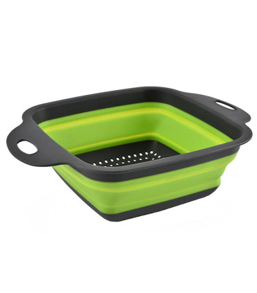 [Large Red] Mir de lavage de légumes pliable, filtre à fruits, passoire portable, nettoyeur de 