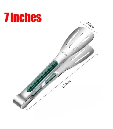 [7 inch] Nouvelles pinces alimentaires en acier inoxydable BBQ viande salade pain pince Barbecu