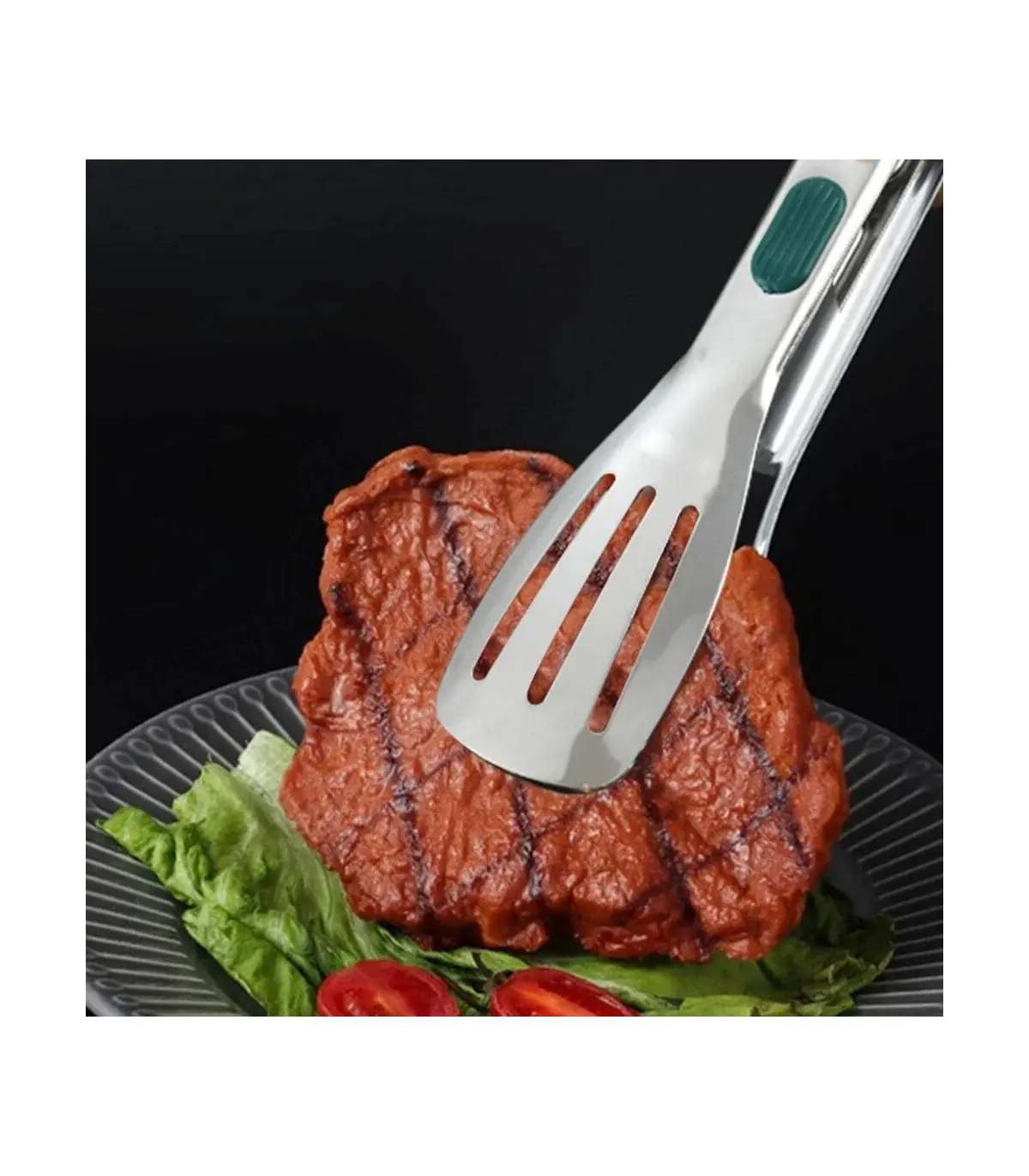 [7 inch] Nouvelles pinces alimentaires en acier inoxydable BBQ viande salade pain pince Barbecu
