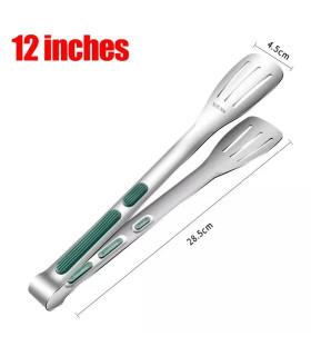 [12 inch] Nouvelles pinces alimentaires en acier inoxydable BBQ viande salade pain pince Barbec