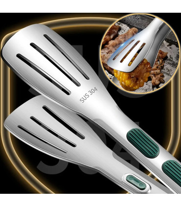 [12 inch] Nouvelles pinces alimentaires en acier inoxydable BBQ viande salade pain pince Barbec