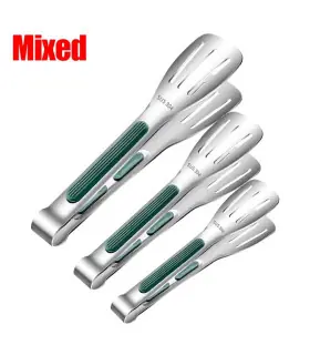 [Mixed -3pcs] Nouvelles pinces alimentaires en acier inoxydable BBQ viande salade pain pince Ba